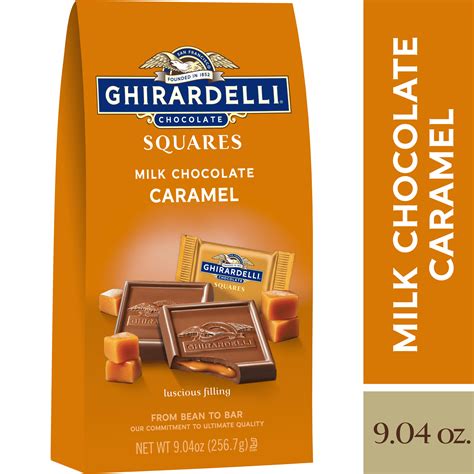 Ghirardelli’s milk chocolate caramel squares >